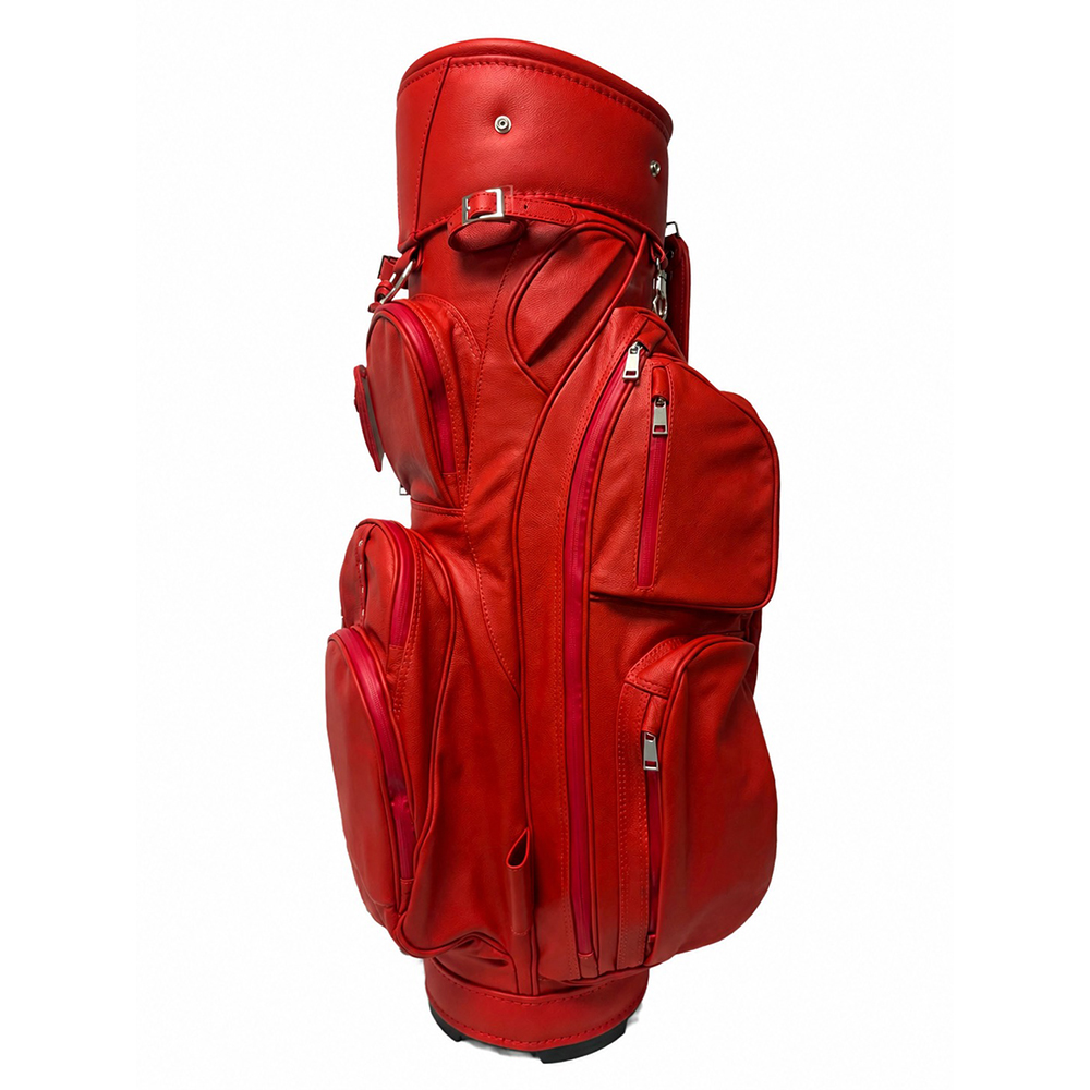 Bild von Zeller Rinderleder KingSize Cartbag rot/rot
